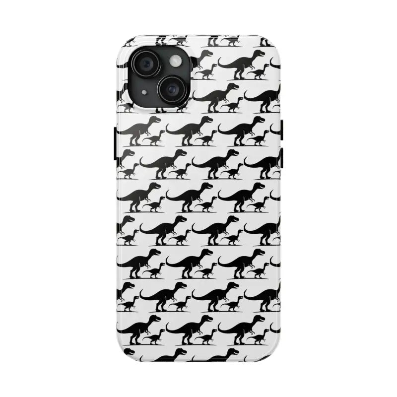 Dinosaur-patterned phone case designed for iPhone and Samsung smartphones