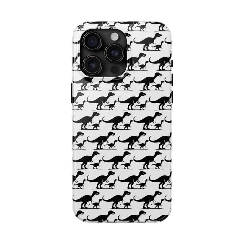 Dinosaur-patterned phone case for iPhone and Samsung, perfect for dinosaur enthusiasts