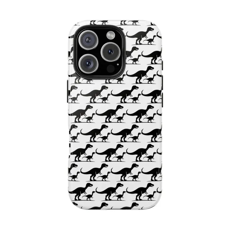 Dinosaur-patterned phone case designed for iPhone and Samsung devices