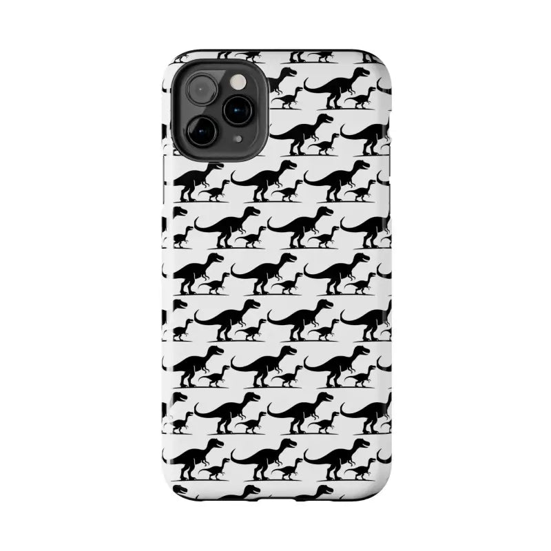 Dinosaur-patterned phone case for iPhone and Samsung featuring vibrant designs