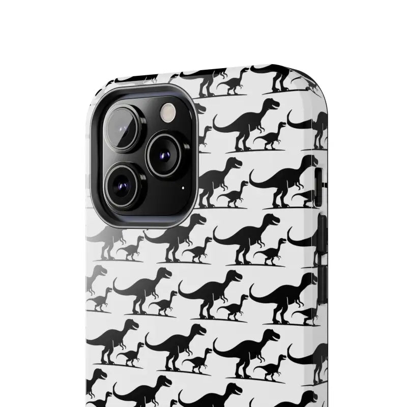 Dinosaur-patterned phone case for iPhone and Samsung, stylish and protective design