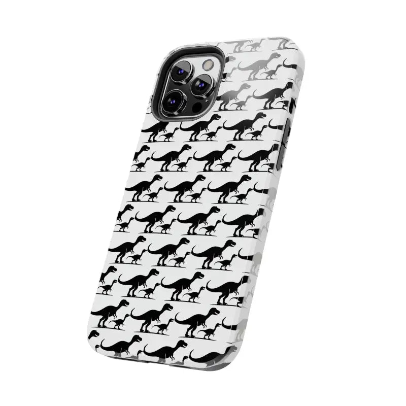 Dinosaur-patterned phone case designed for iPhone and Samsung devices