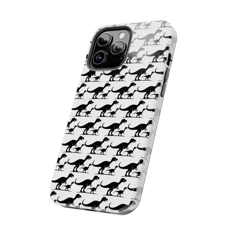 Dinosaur-patterned phone case for iPhone and Samsung, stylish and playful design