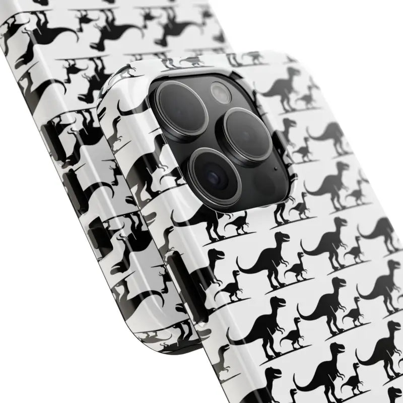 Dinosaur-patterned phone case for iPhone and Samsung, stylish and protective accessory