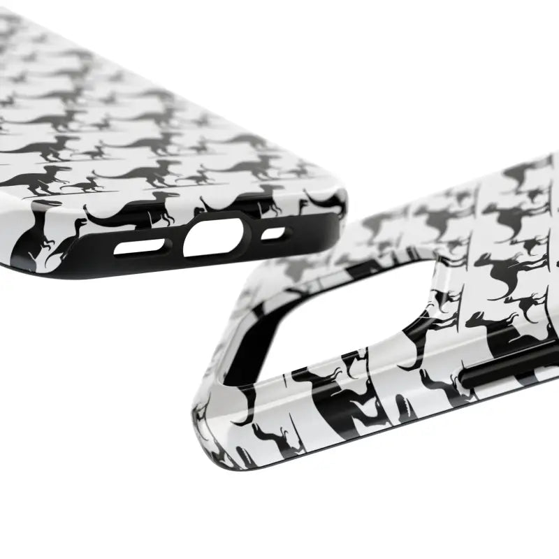 Dinosaur-patterned phone case for iPhone and Samsung, stylish and protective design