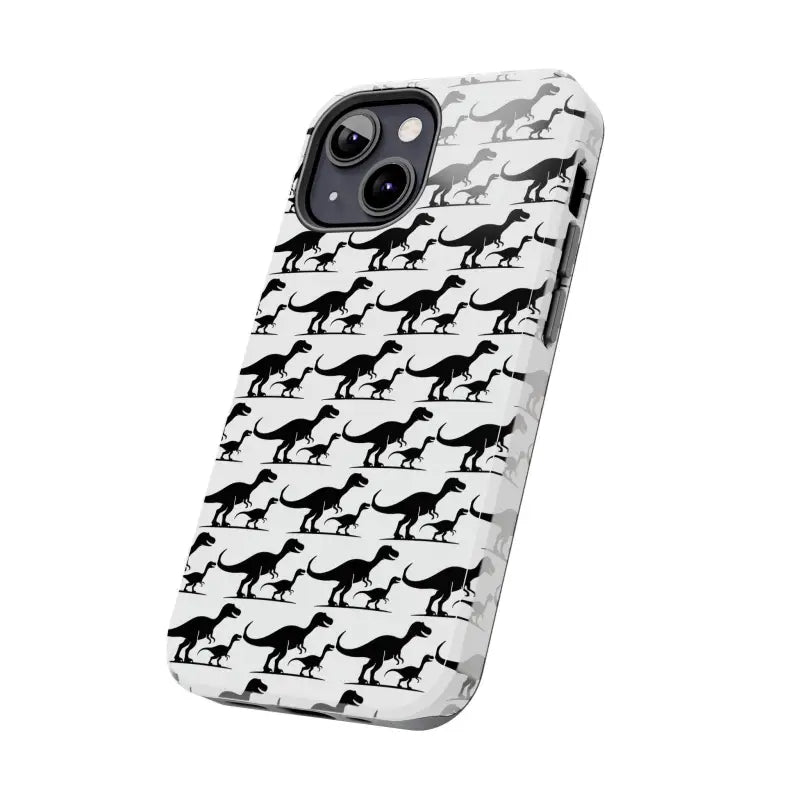 Dinosaur-patterned phone case for iPhone and Samsung, stylish and fun accessory