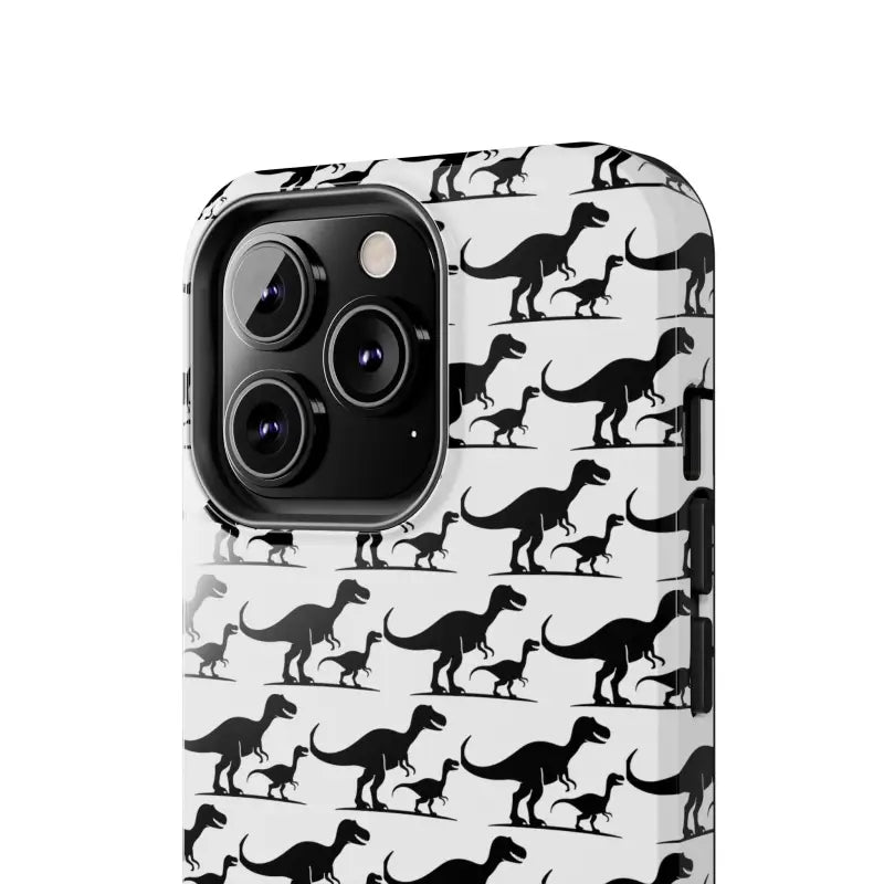 Dinosaur-patterned phone case for iPhone and Samsung stylishly protects devices