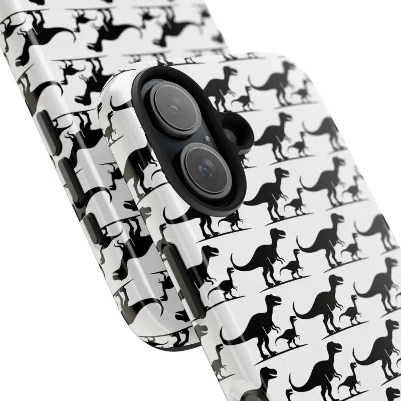 Dinosaur-patterned phone case designed for iPhone and Samsung devices