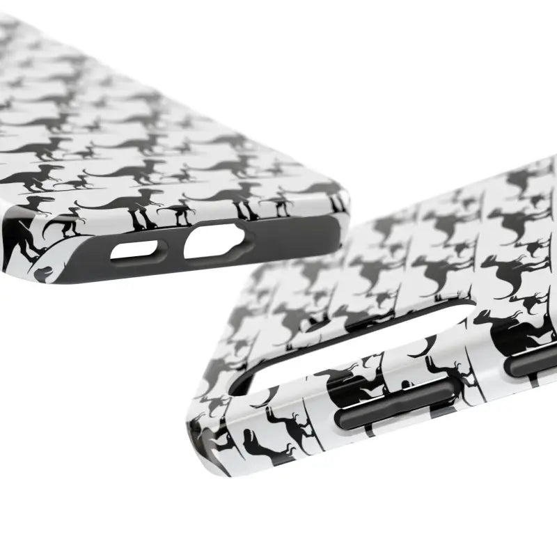 Dinosaur-patterned phone case designed for iPhone and Samsung devices