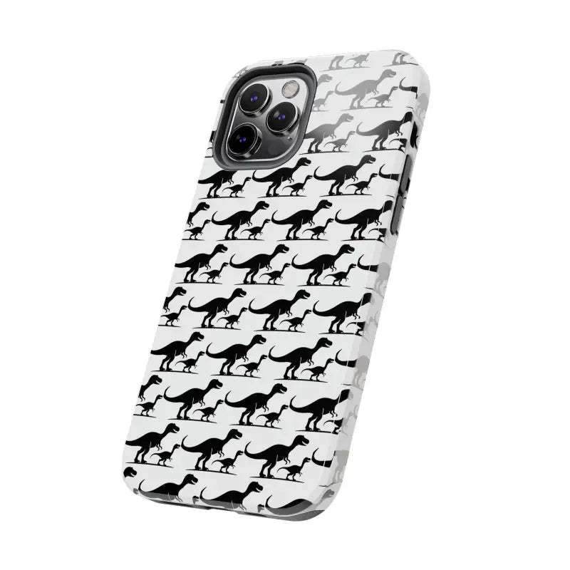 Dinosaur-patterned phone case for iPhone and Samsung, stylish and protective accessory