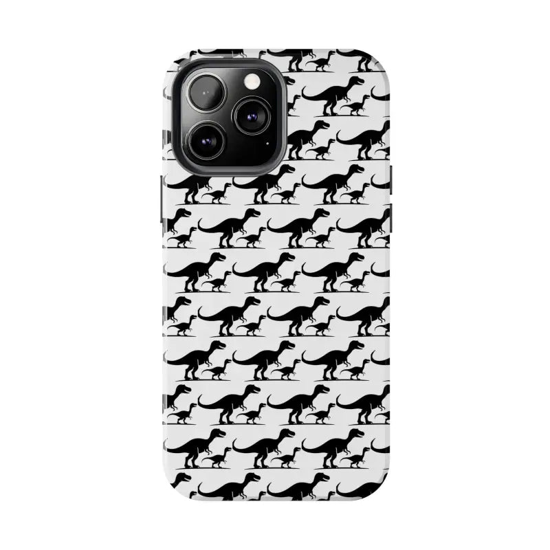 Dinosaur-patterned phone case for iPhone and Samsung, stylish and durable accessory