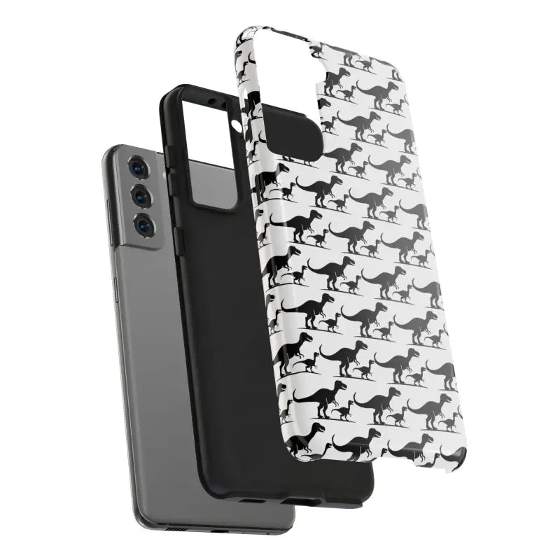 Dinosaur Phone Case for iPhone and Samsung featuring a vibrant dinosaur pattern