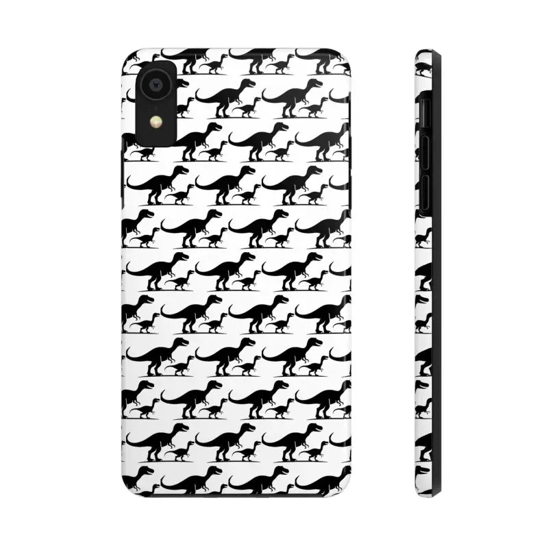Dinosaur-patterned phone case for iPhone and Samsung showcasing vibrant design