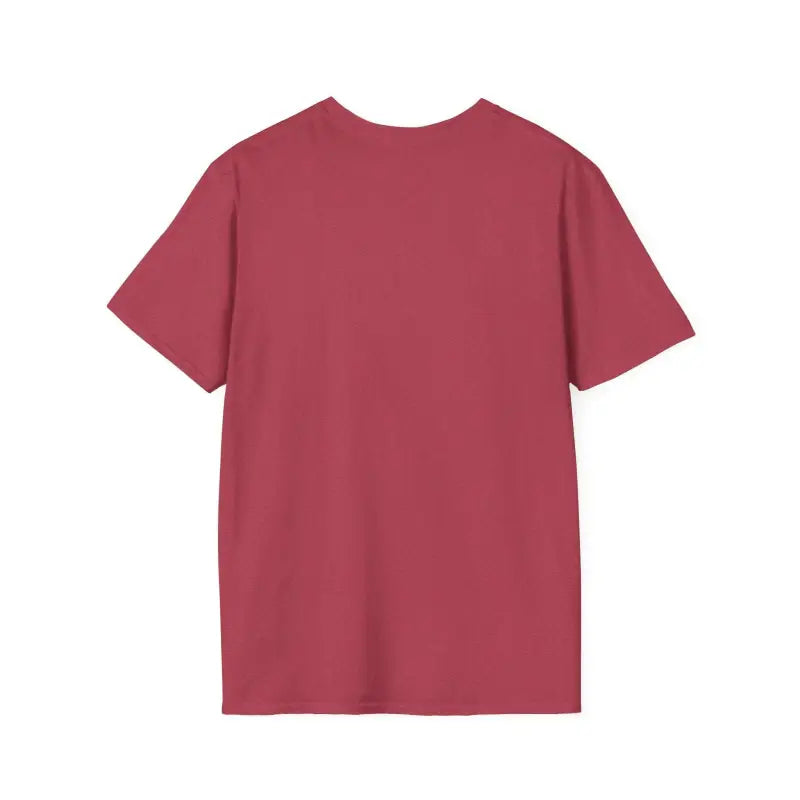 Maroon short-sleeved t-shirt featuring Don’t Be A Dumb Bass graphic design
