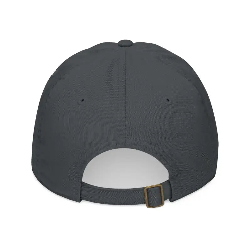 Gray adjustable baseball cap from the Embroidered Organic Baseball Cap Bonnet Style collection