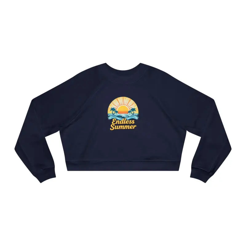 Navy blue cropped sweatshirt from the Endless Summer collection for women