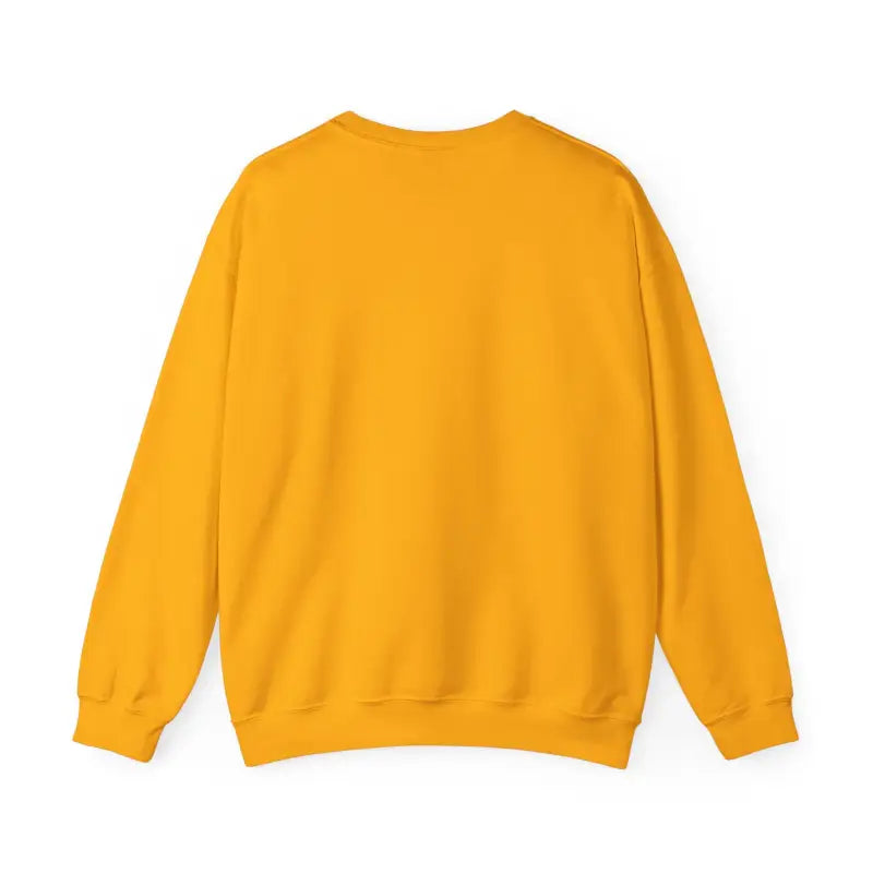 Mustard-yellow crewneck sweatshirt from Endless Summer Unisex Retro Design collection
