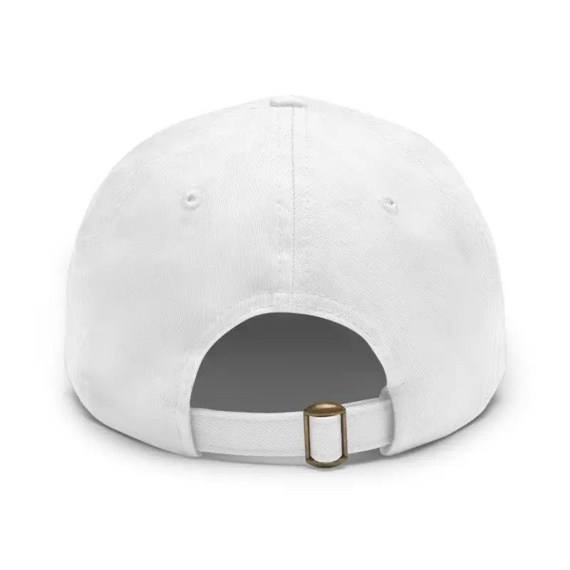 White baseball cap featuring Even Keel branded design and sailboat patch