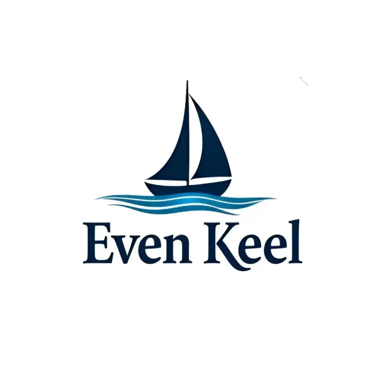 Sailboat logo on Even Keel Gift Card design for nautical-themed gifts