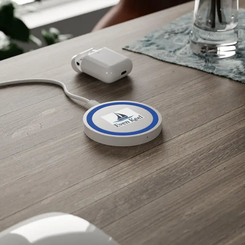 Even Keel Signature Quake Wireless Charging Pad 5W in White for convenient device charging
