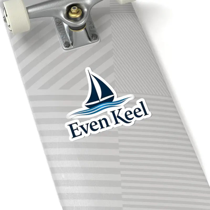 Even Keel Signature Sailboat Logo Sticker design featuring a sailboat illustration