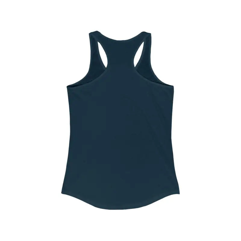 Dark blue racerback tank top from Even Keel for women’s active lifestyle