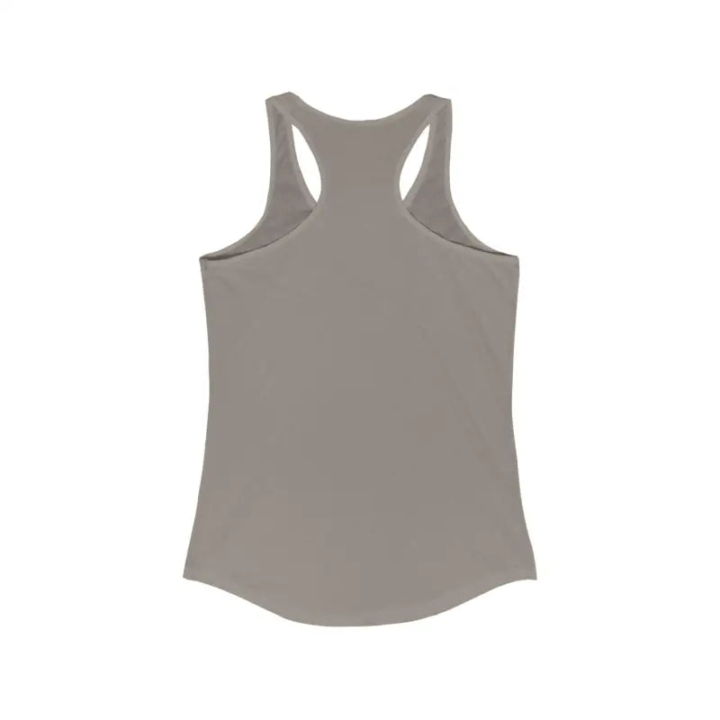 Gray racerback tank top from Even Keel for women’s active lifestyle wear