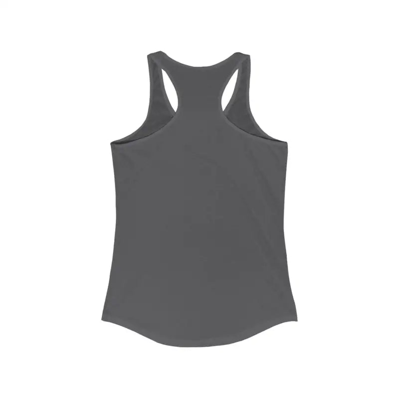 Gray racerback tank top from Even Keel Women’s Ideal collection for active lifestyle
