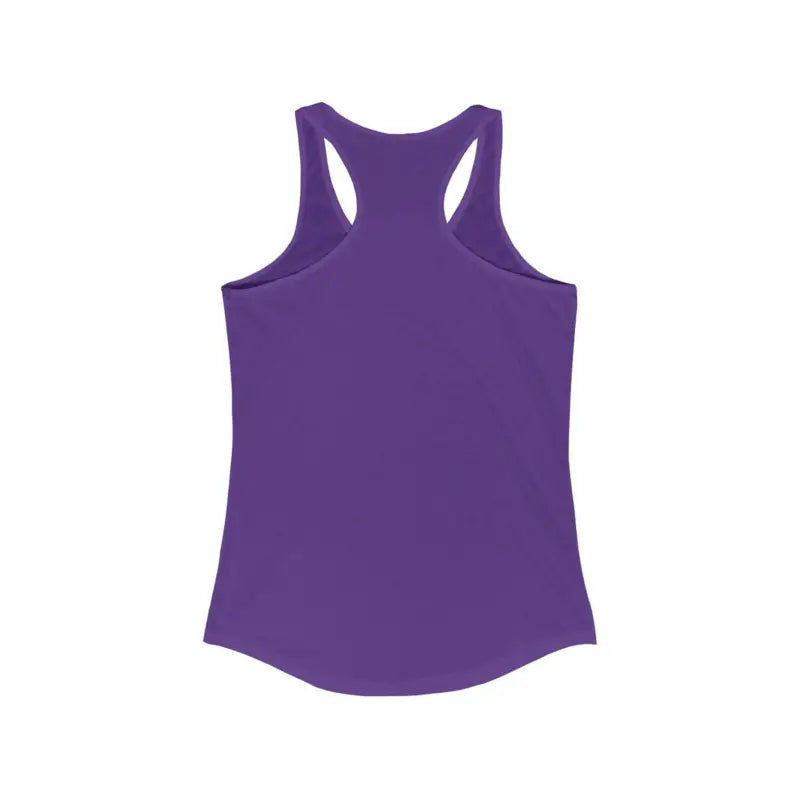 Purple racerback tank top from Even Keel for women’s active lifestyle apparel