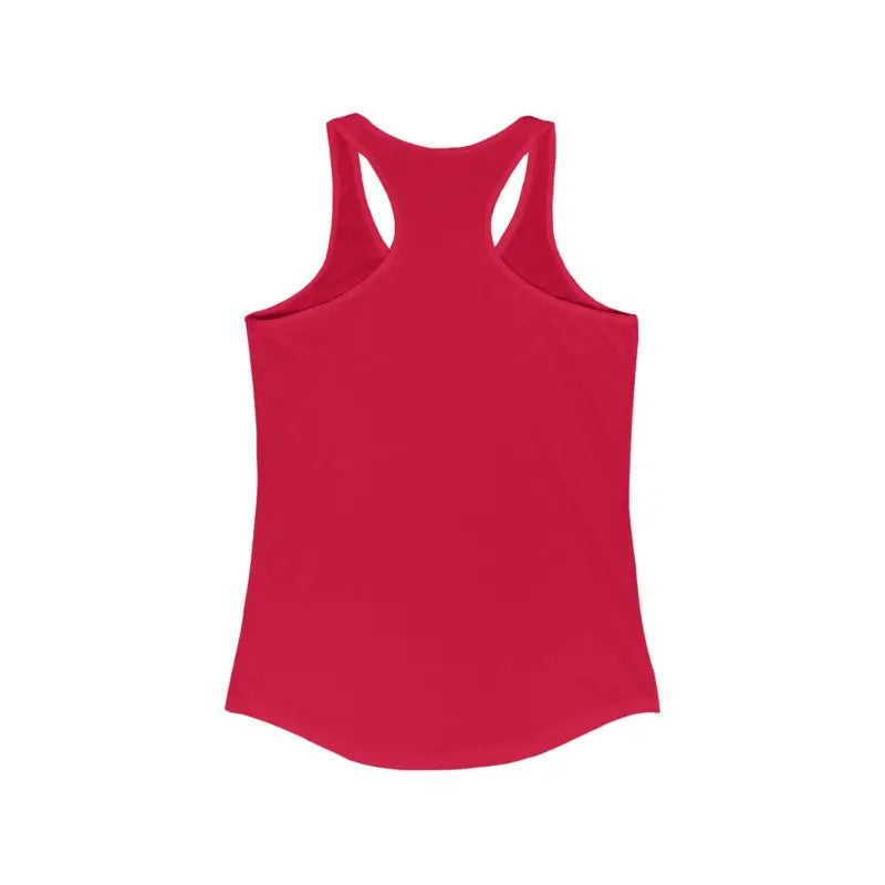 Red racerback tank top from Even Keel, ideal for active women’s lifestyles
