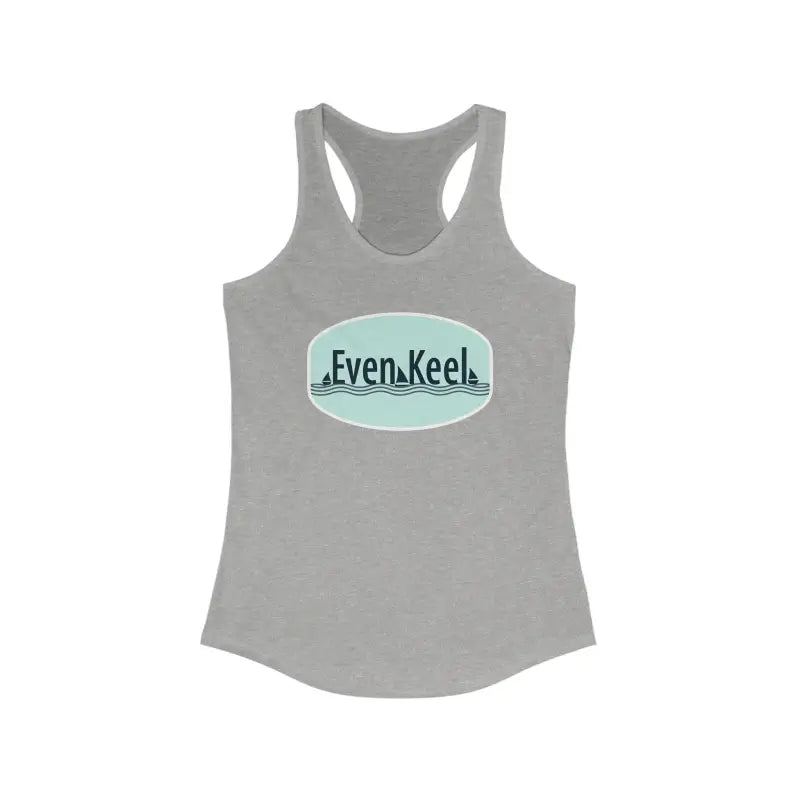 Gray Even Keel Womens Ideal Racerback Tank Top for an Active Lifestyle