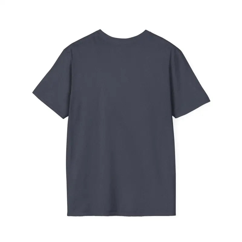 Gray short-sleeved Flock Mama Unisex Softstyle T-Shirt for Bird Lovers displayed