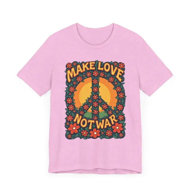Pink Retro Peace Sign T-Shirt ideal for casual and activist wear