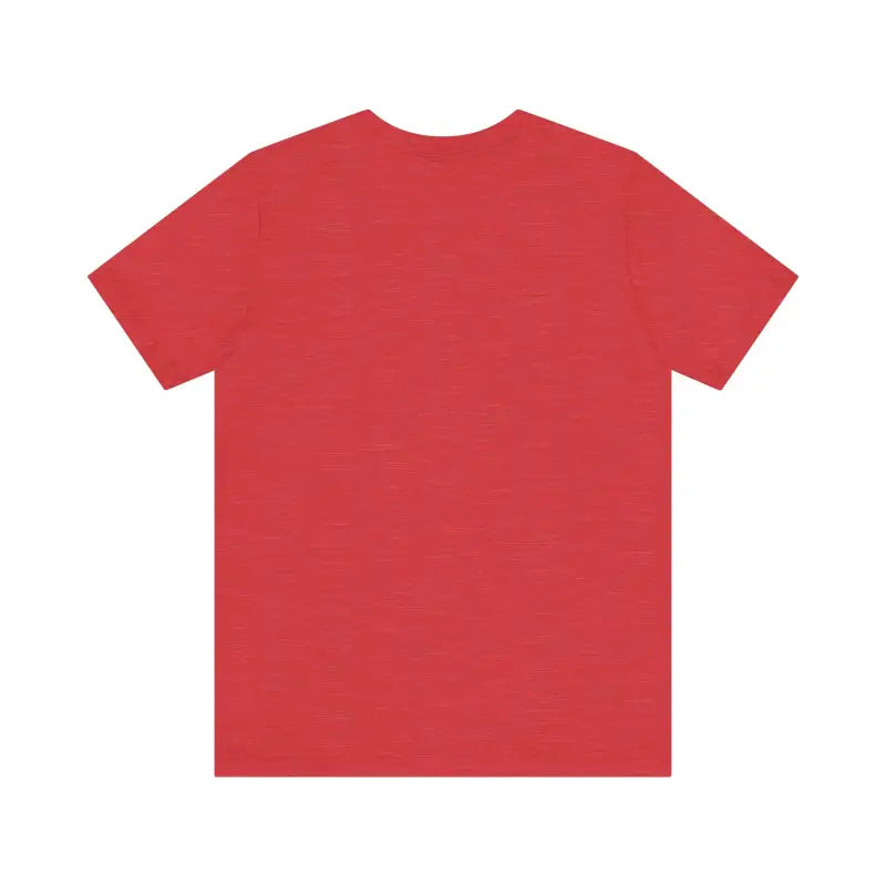 Red crew-neck T-Shirt featuring a Retro Peace Sign for casual and activist wear