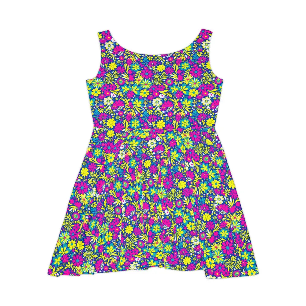 Floral Print Skater Dress for Spring Celebrations featuring a stylish sleeveless design