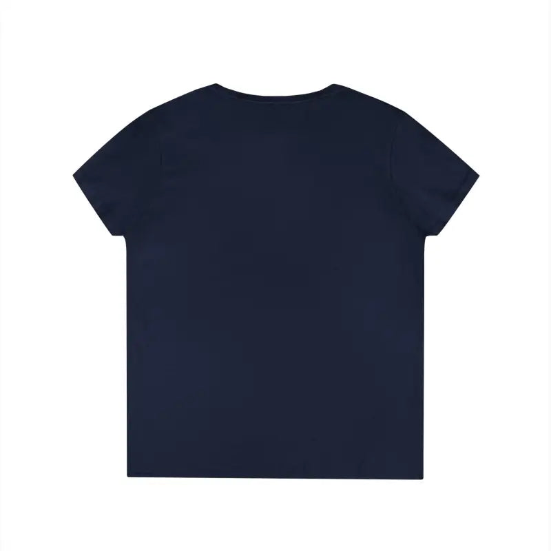 Navy blue Gansett Design Retro Sunrise V Neck T-Shirt for Women displayed on a model