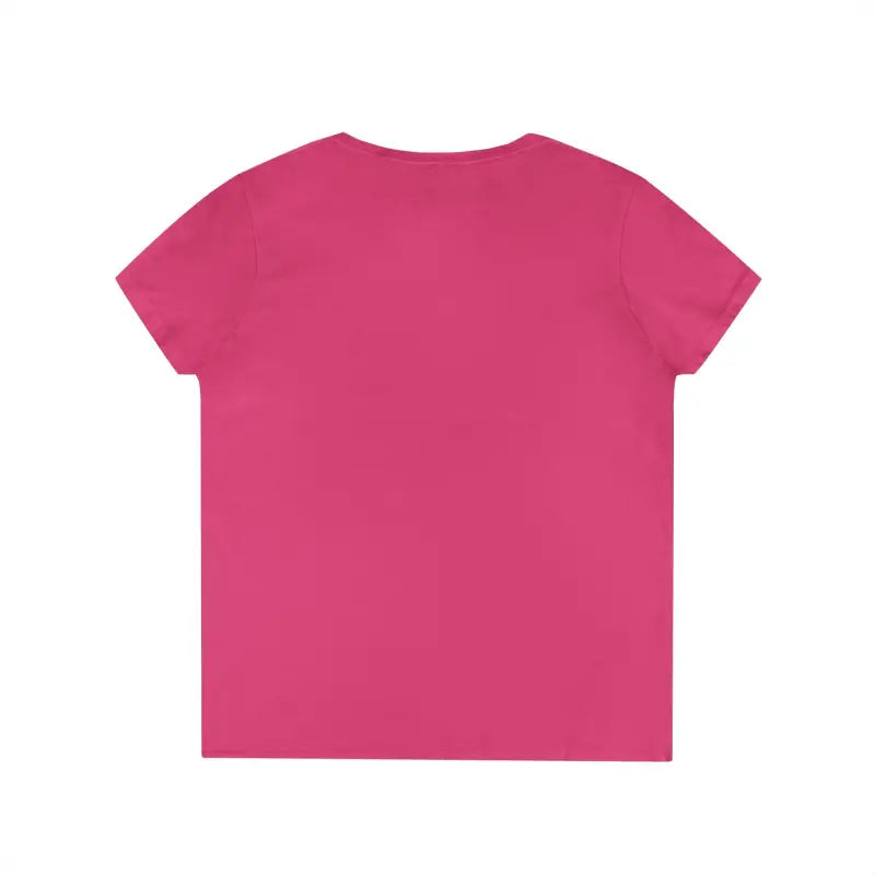 Pink Gansett Design Retro Sunrise V Neck T-shirt for Women displayed on a neutral background