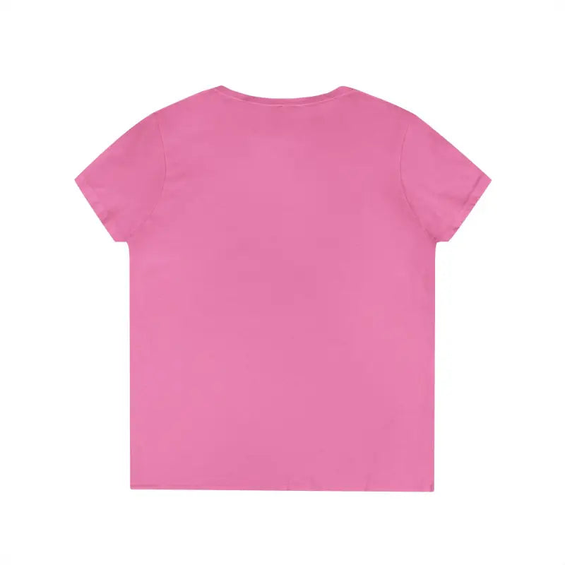Pink short-sleeved Gansett Design Retro Sunrise V Neck T-shirt for Women