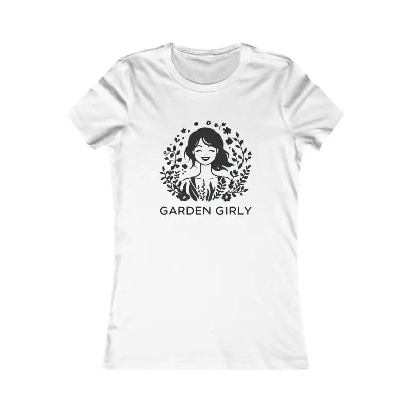 White Garden Girly Women’s T Shirt designed for nature lovers, showcasing vibrant graphics