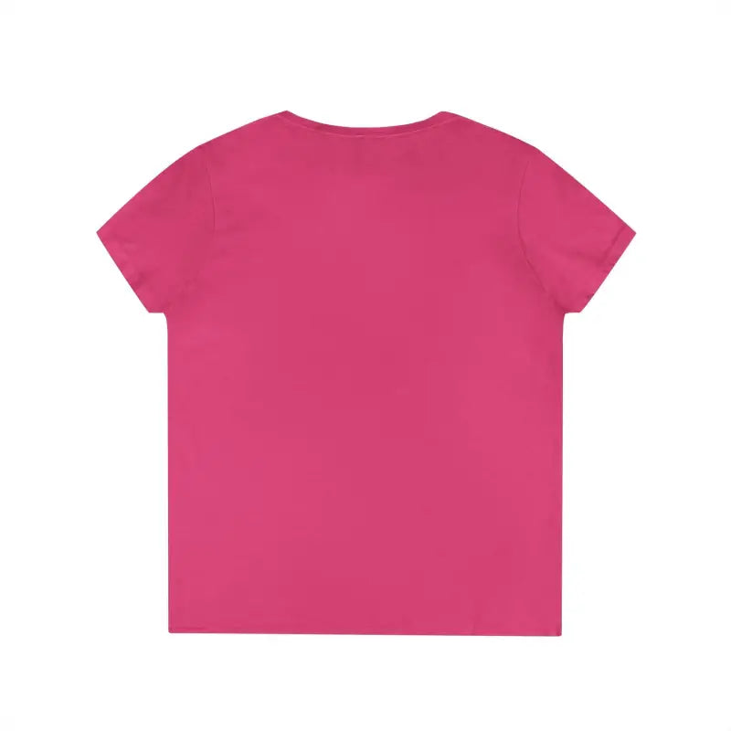 Pink Good Vibes Ladies V Neck T Shirt featuring Peace And Positivity graphic design