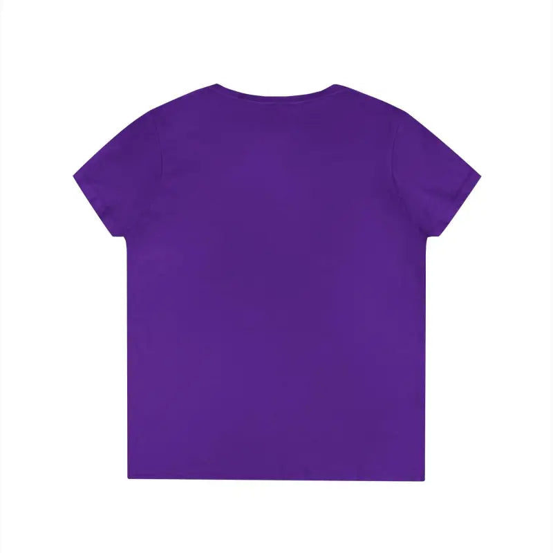 Purple crew-neck t-shirt from Good Vibes Ladies featuring peace and positivity graphic