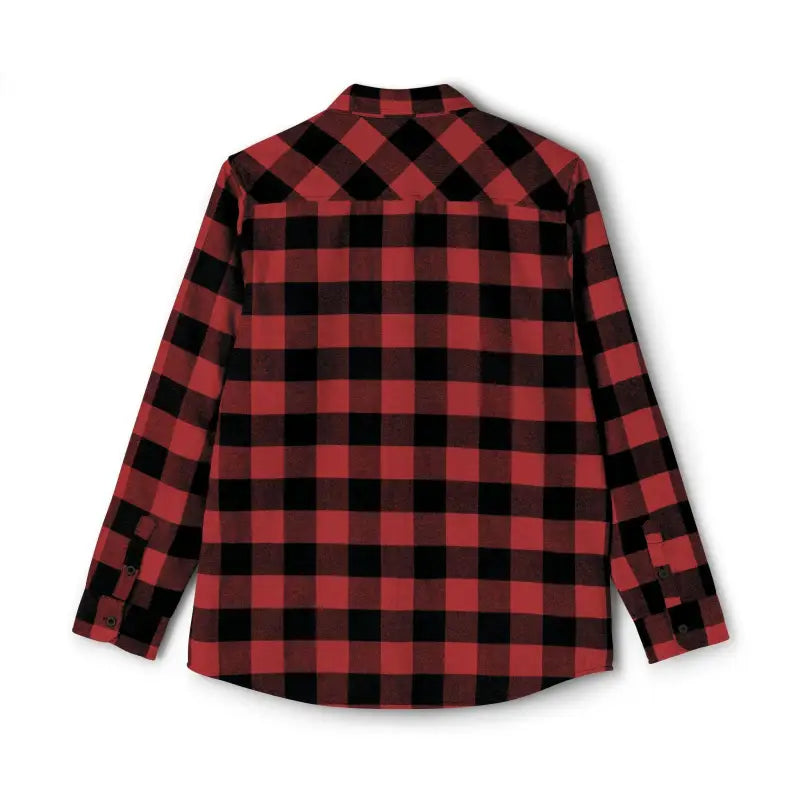 Red and black plaid flannel shirt showcased as Gray and Black Plaid Flannel Shirt