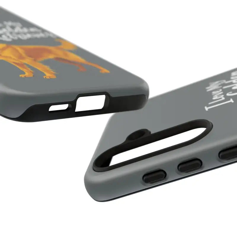 Gray phone case featuring a Golden Retriever design for iPhone 16 Pro