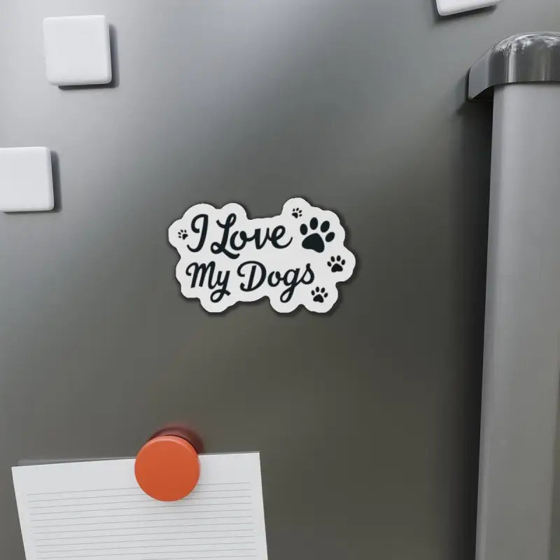 I Love My Dogs magnet featured on the I Love My Dogs Sticker with Paw Prints