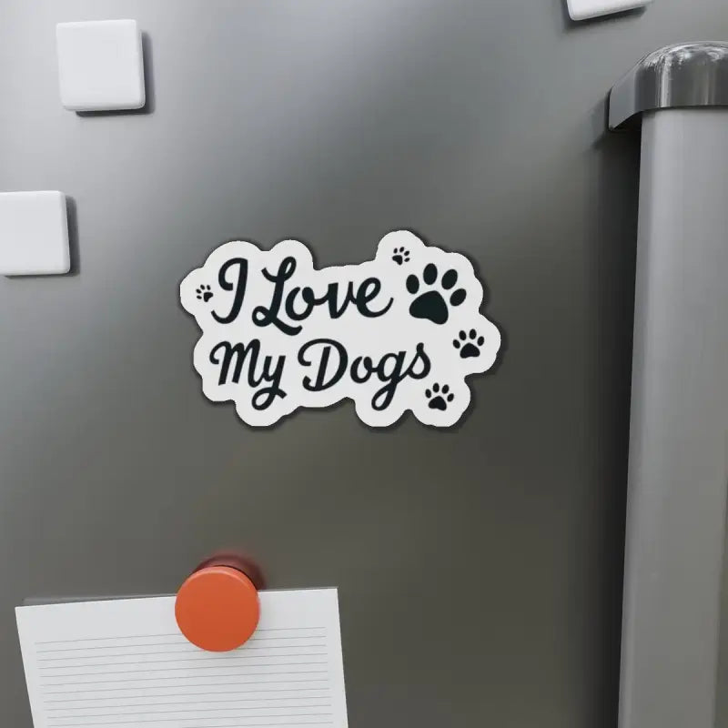 I Love My Dogs Magnet featured in I Love My Dogs Sticker with Paw Prints product