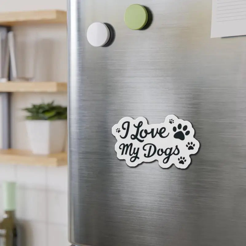 I Love My Dogs magnet featured in I Love My Dogs Sticker with Paw Prints product