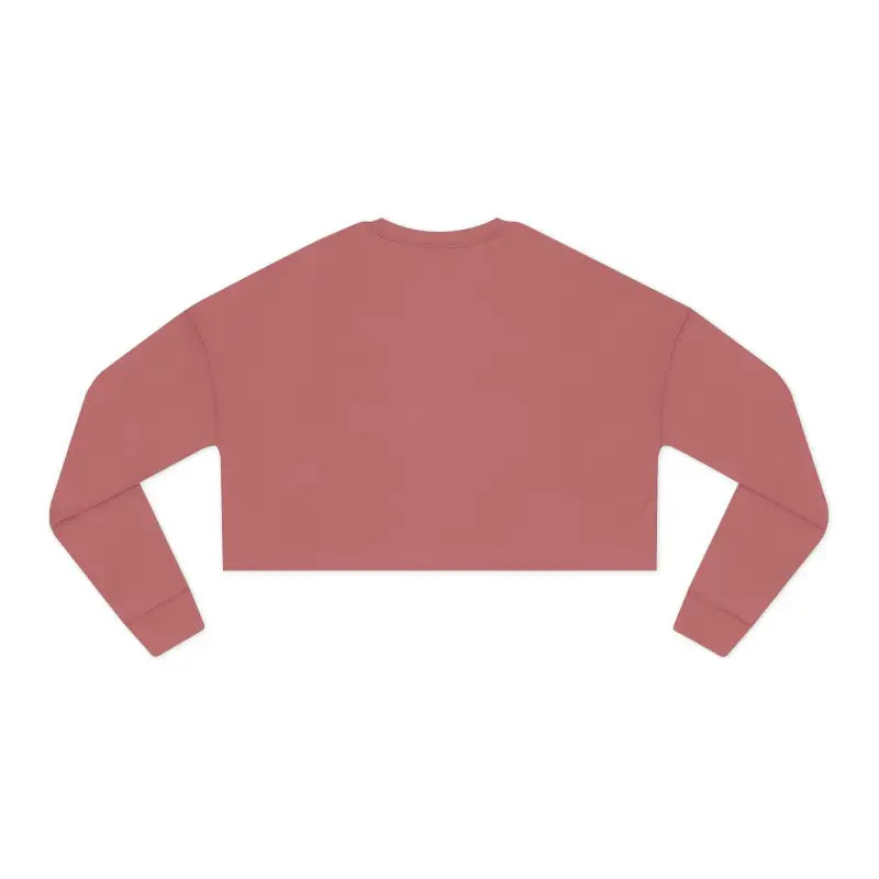 Rose-colored cropped sweatshirt for women with I Love You With All My Butt design