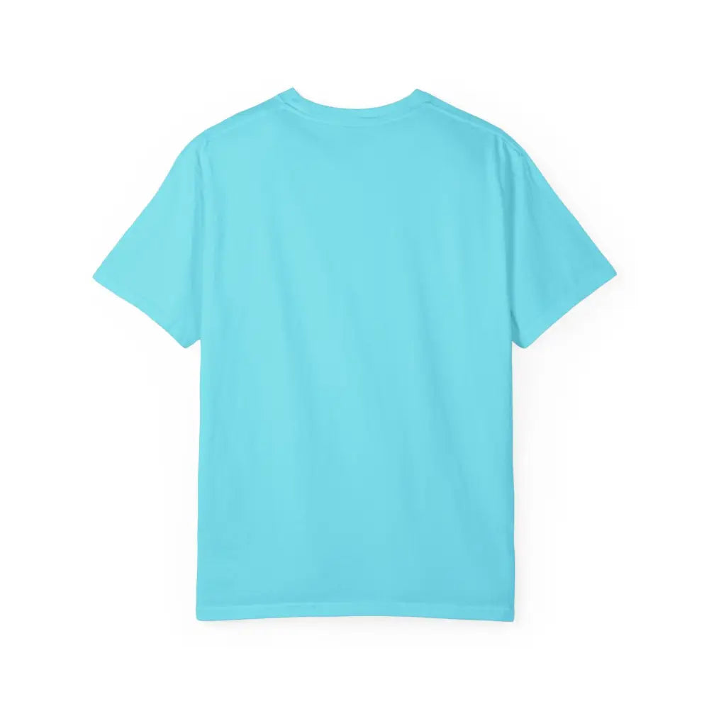 Aqua-colored Island Reef Unisex Garment Dyed Eat Beach Relax Repeat Tee displayed