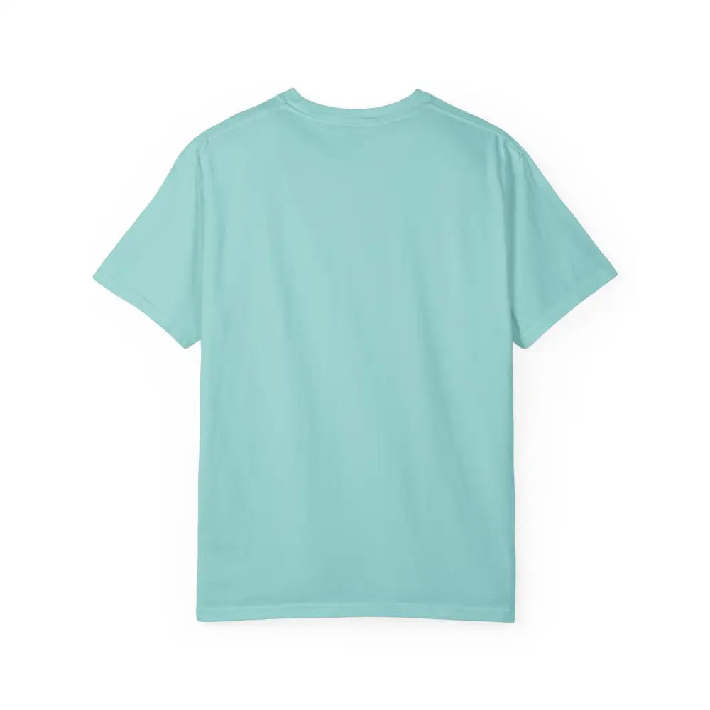 Mint green Island Reef Unisex Garment Dyed Eat Beach Relax Repeat Tee displayed