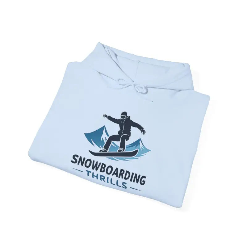 Folded white hoodie for Lavender Snowboarding Hoodie designed for winter sports enthusiasts